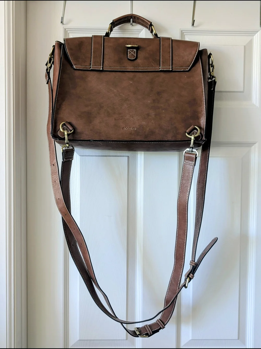 ECOSUSI Laptop Backpack, Messenger Satchel Fits 15.6 Inch Laptop